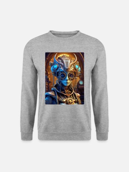 Steampunk Alien 1.19 - Unisex Sweatshirt - salt & pepper