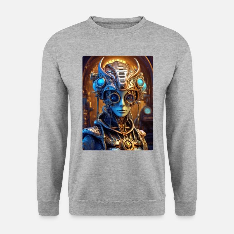 Steampunk Alien 1.19 - Unisex Sweatshirt - salt & pepper