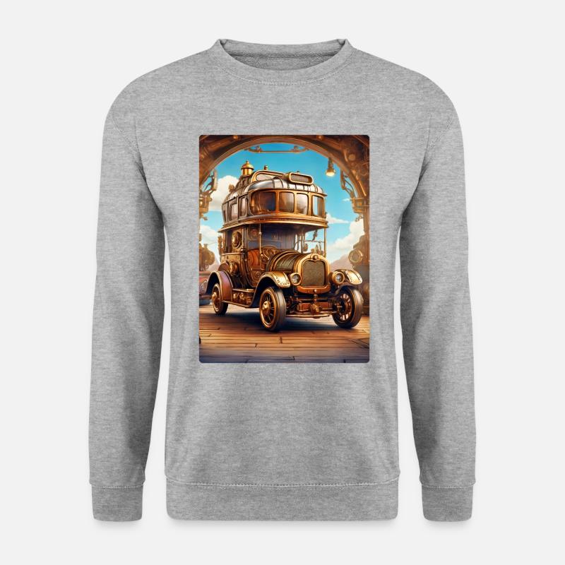Steampunk Automobile 1.5 - Unisex Sweatshirt - salt & pepper