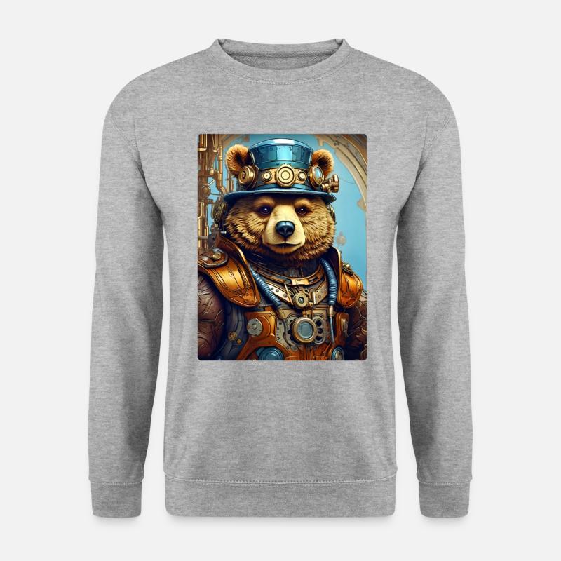 Steampunk Bear 1.13 - Unisex Sweatshirt - salt & pepper
