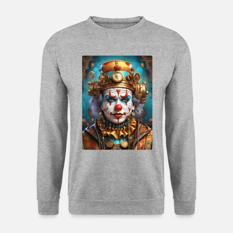 Clown Steampunk 1.10 - Sweat-shirt Unisexe - gris chiné