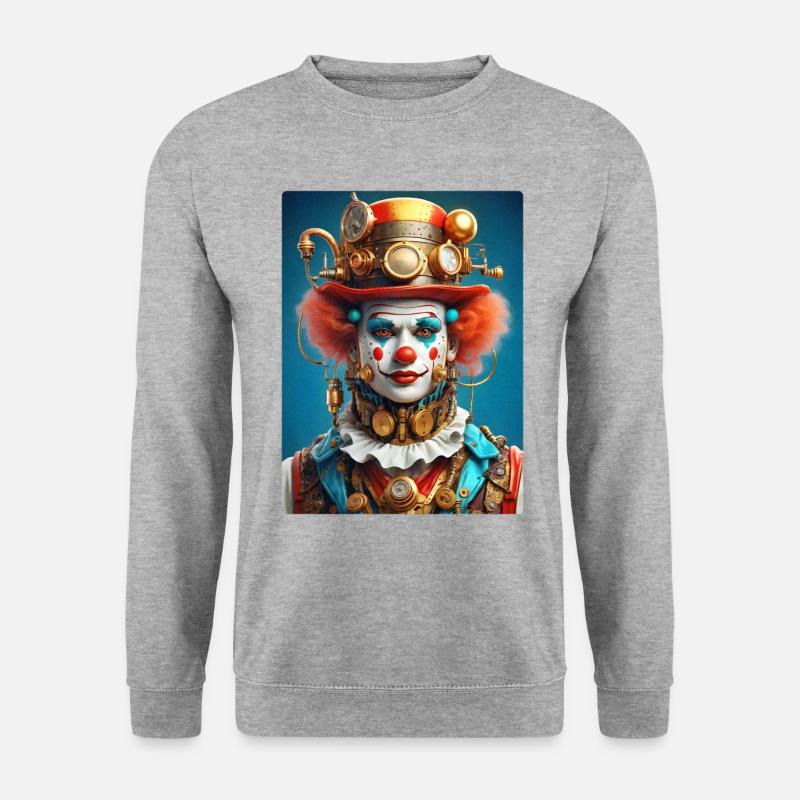 Steampunk Clown 1.4 - Unisex Sweatshirt - salt & pepper