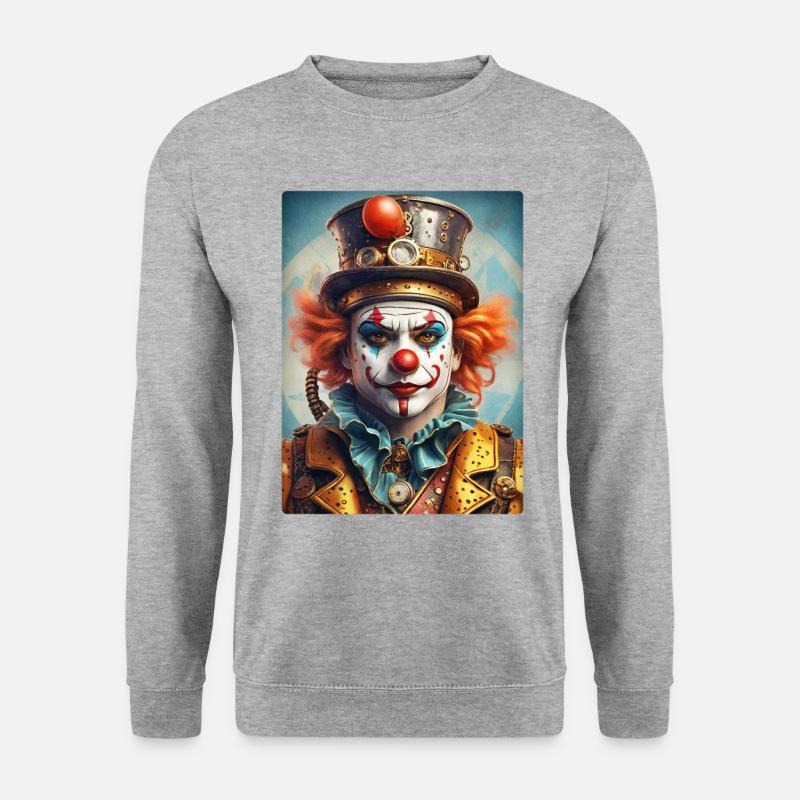 Steampunk Clown 1.25 - Unisex Sweatshirt - salt & pepper