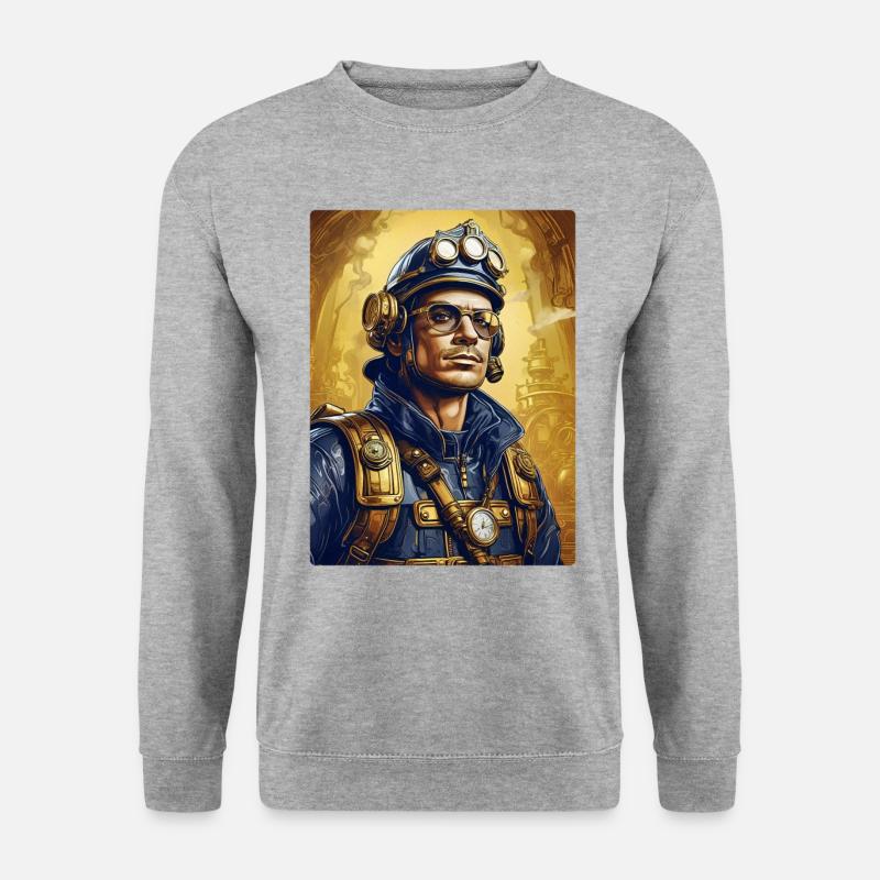 Steampunk Firefighter Man 1.14 - Unisex Sweatshirt - salt & pepper