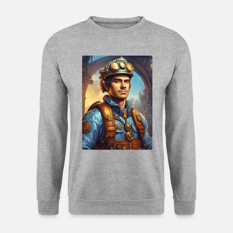 Steampunk Firefighter Man 1.17 - Unisex Sweatshirt - salt & pepper