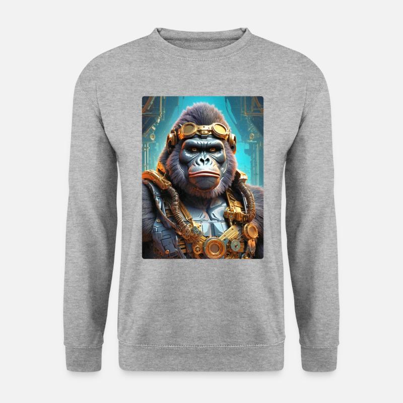 Steampunk Gorilla 1.13 - Unisex Sweatshirt - salt & pepper