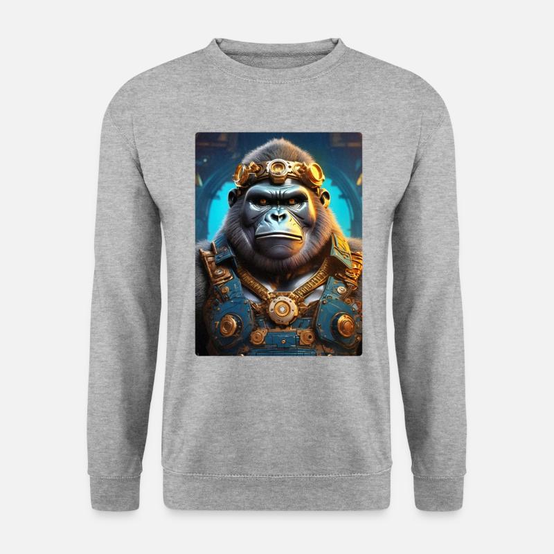 Steampunk Gorilla 1.4 - Unisex Sweatshirt - salt & pepper