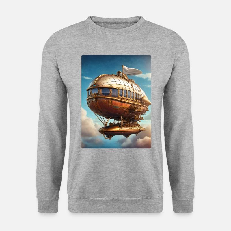 Steampunk Airship 1.3 - Unisex Sweatshirt - salt & pepper