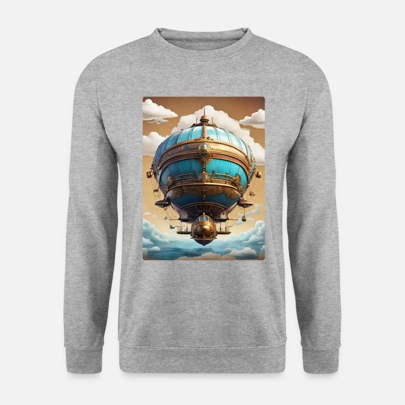 Steampunk Airship 1.5 - Unisex Sweatshirt - salt & pepper