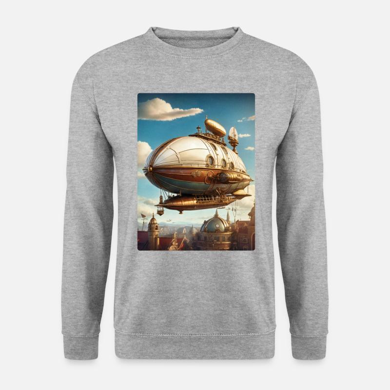 Dirigeable Steampunk 1.9 - Sweat-shirt Unisexe - gris chiné