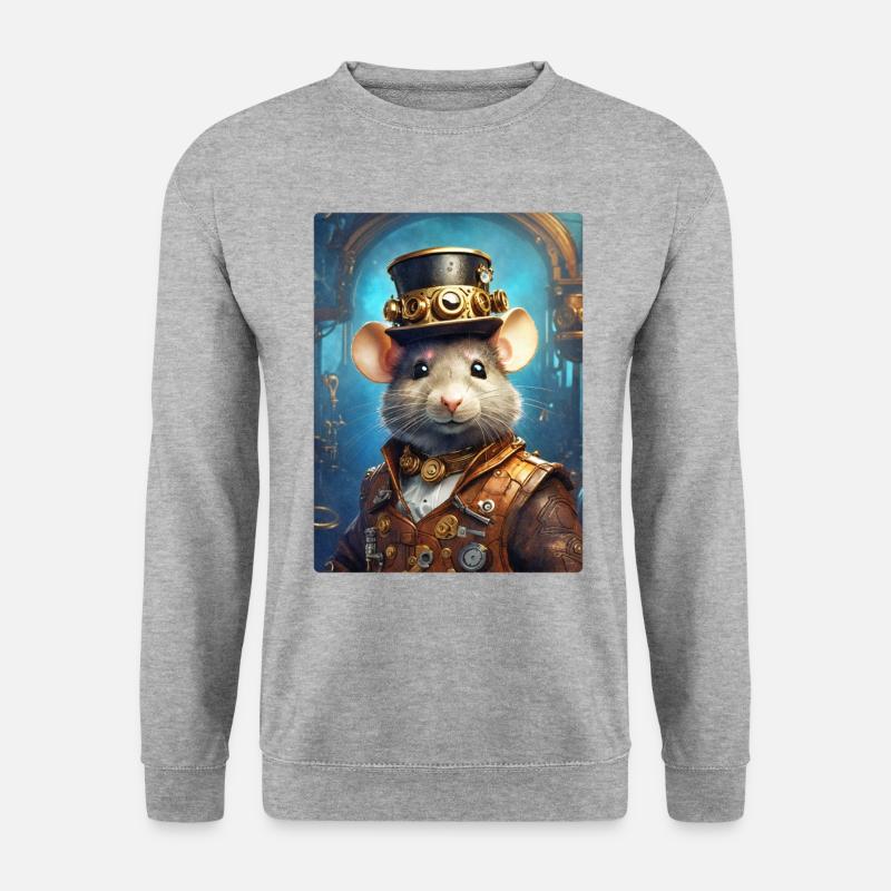 Steampunk Rat 1.2 - Unisex Sweatshirt - salt & pepper