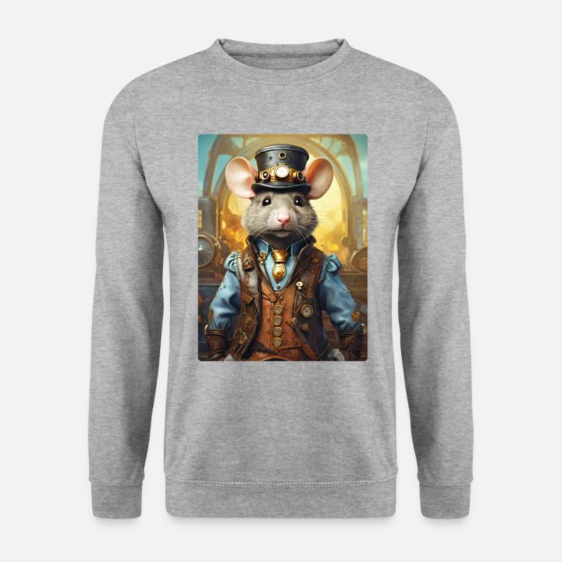 Steampunk Rat 1.9 - Unisex Sweatshirt - salt & pepper