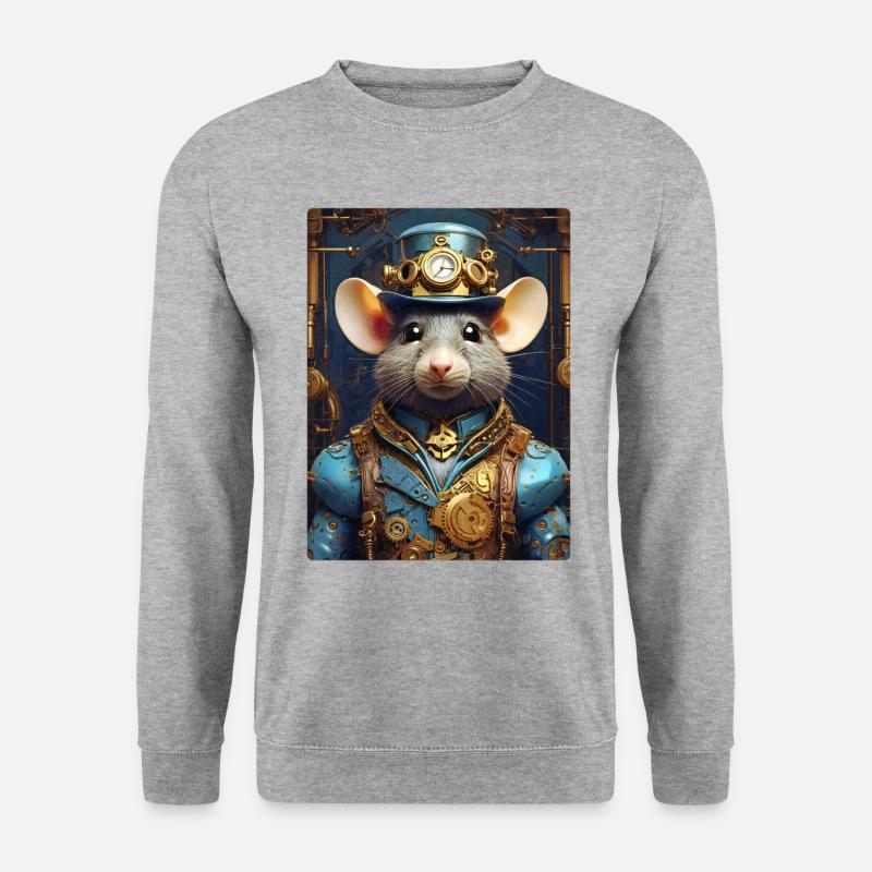 Steampunk Rat 1.16 - Unisex Sweatshirt - salt & pepper