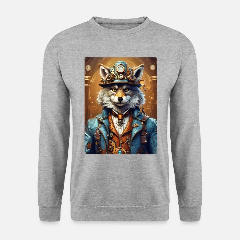 Steampunk Wolf 1.11 - Unisex Sweatshirt - salt & pepper