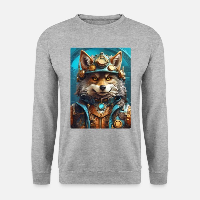 Steampunk Wolf 1.20 - Unisex Sweatshirt - salt & pepper