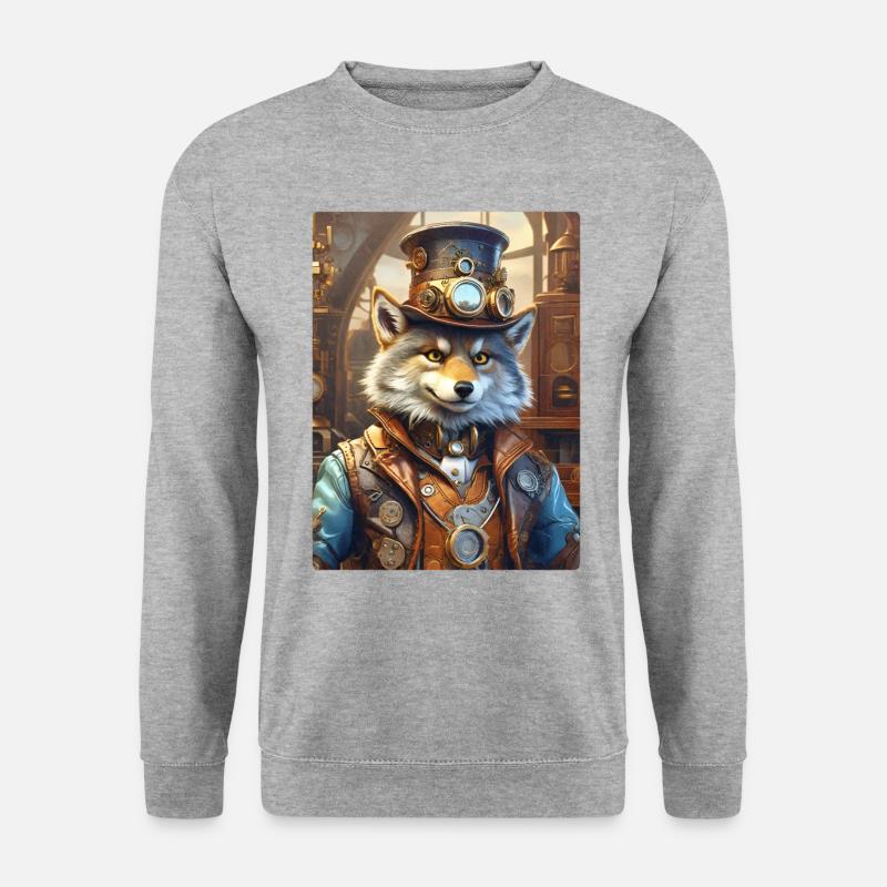 Steampunk Wolf 1.19 - Unisex Sweatshirt - salt & pepper