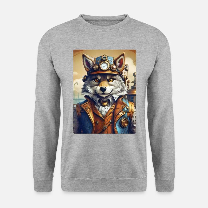 Steampunk Wolf 1.22 - Unisex Sweatshirt - salt & pepper