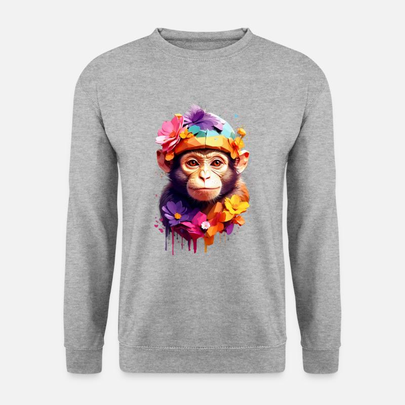 Monkey Monkey V1 24 20 - Unisex Sweatshirt - salt & pepper