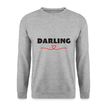 Darling Be Me Valentine - Unisex Sweatshirt - salt & pepper - Front - Alina (178cm) & Michal (187cm)
