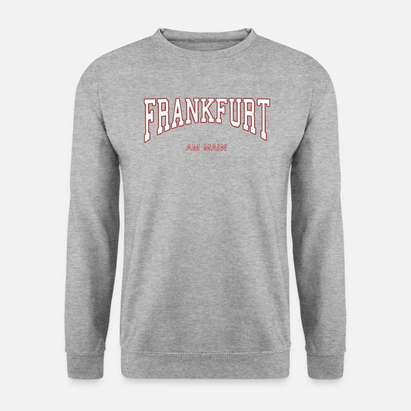 Frankfurt am Main - Unisex Pullover - Weißgrau meliert
