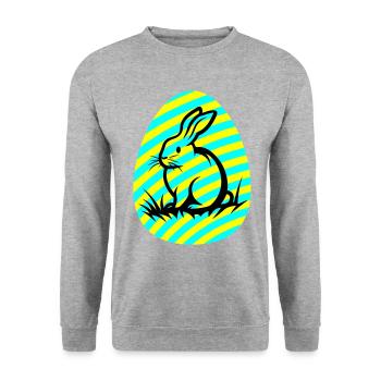 Icône de Pâques lapin - Sweat-shirt Unisexe - gris chiné - Devant - Alina (178cm) & Michal (187cm)