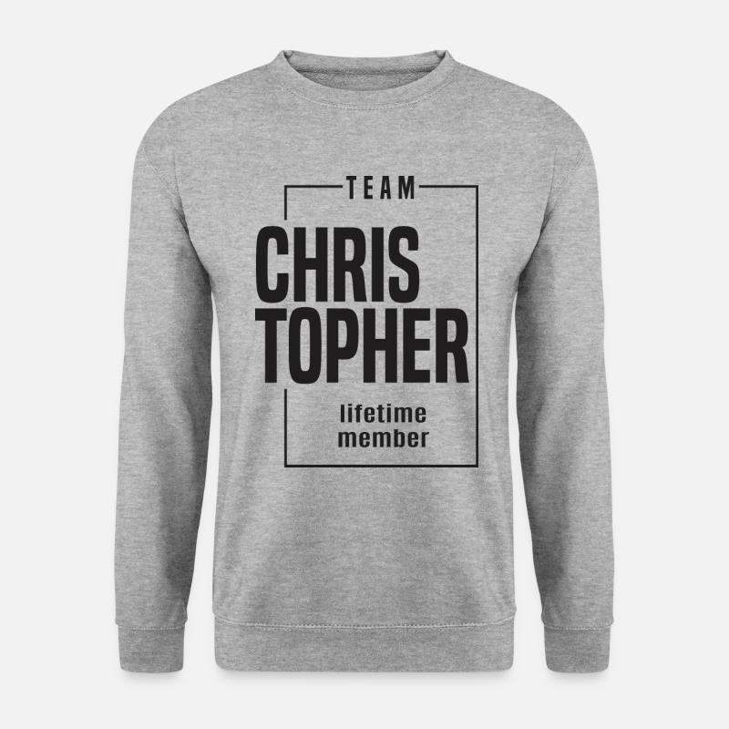 Christopher - Unisex Pullover - Weißgrau meliert