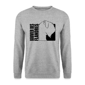 Bouvier des Flandres Profile Dog Dogs Wilsigns - Unisex Sweatshirt - salt & pepper - Front - Alina (178cm) & Michal (187cm)