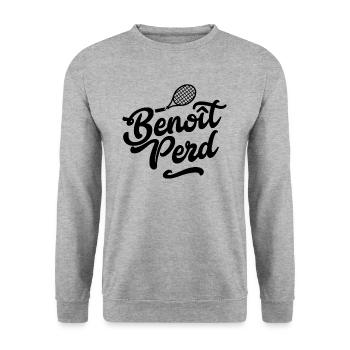 Benoit Perd - Sweat-shirt Unisexe - gris chiné - Devant - Alina (178cm) & Michal (187cm)