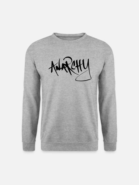 Anarchy - Unisex Pullover - Weißgrau meliert