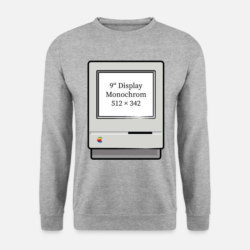 Computer Classic IT - alter Comuter - Unisex Pullover - Weißgrau meliert