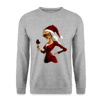 Witches Christmas - Unisex Sweatshirt - salt & pepper - Front - Alina (178cm) & Michal (187cm)