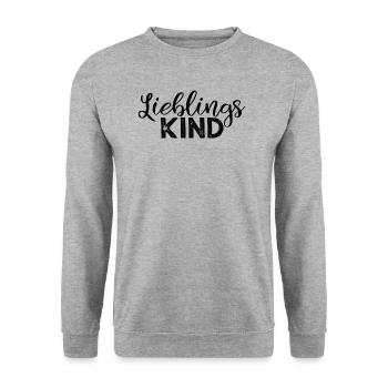Enfant préféré - noir - Sweat-shirt Unisexe - gris chiné - Devant - Alina (178cm) & Michal (187cm)