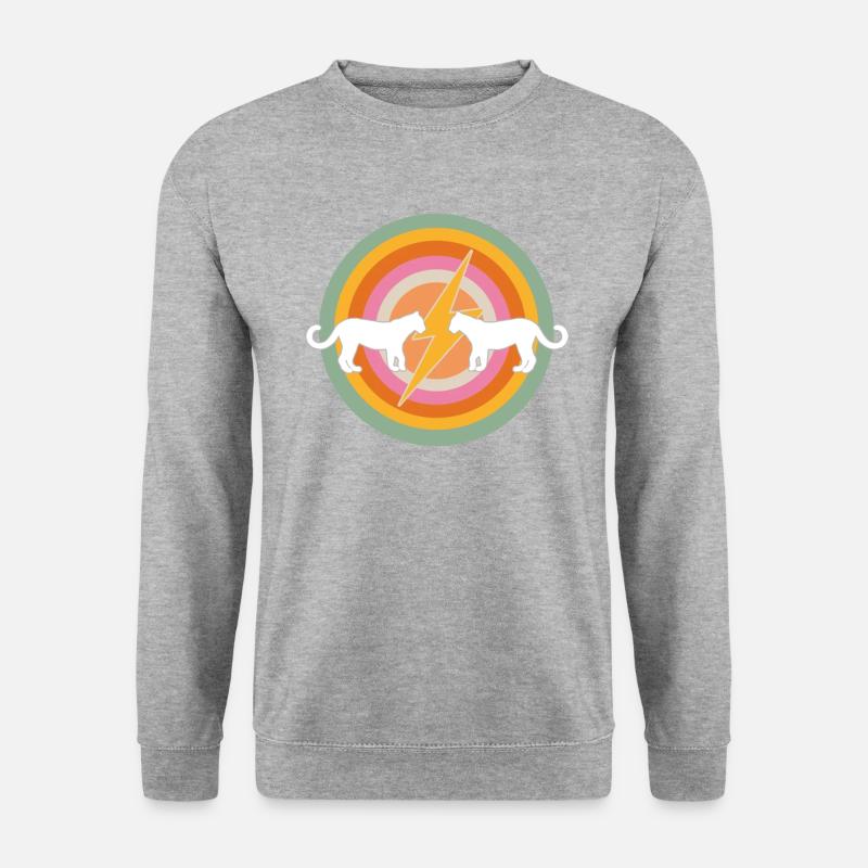 Zwei weiße Bestien - Unisex Pullover - Weißgrau meliert