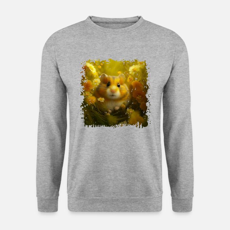Europäische Hamster leben in weiten Teilen Europas - Unisex Pullover - Weißgrau meliert