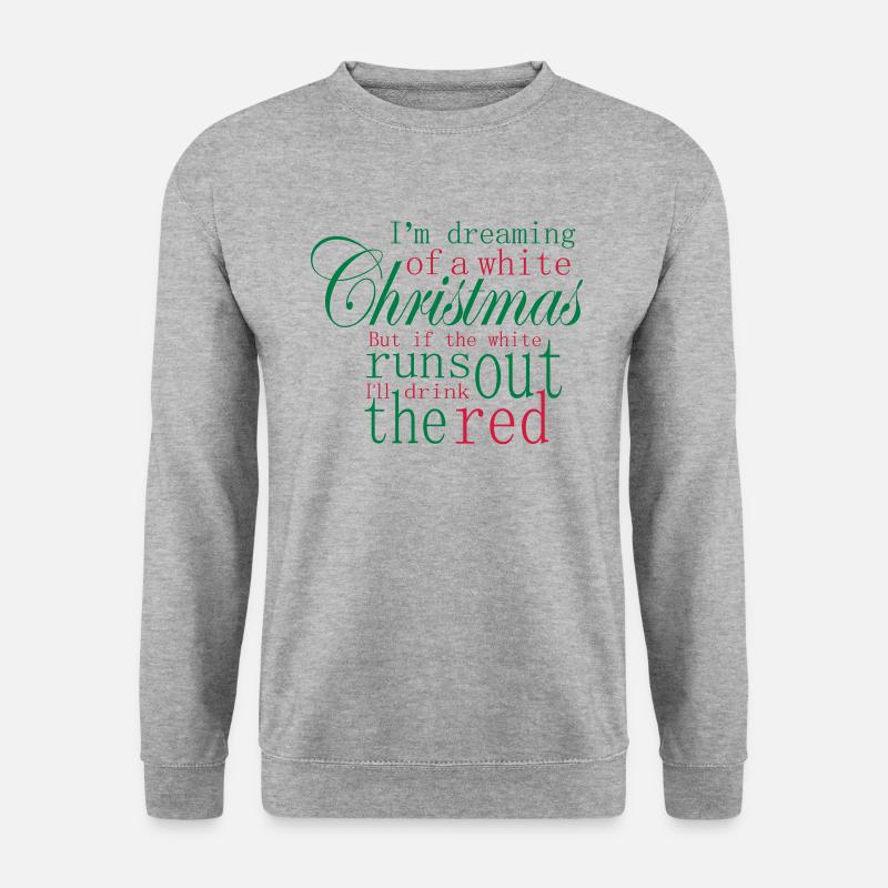 Weihnachten Slogan - Unisex Pullover - Weißgrau meliert