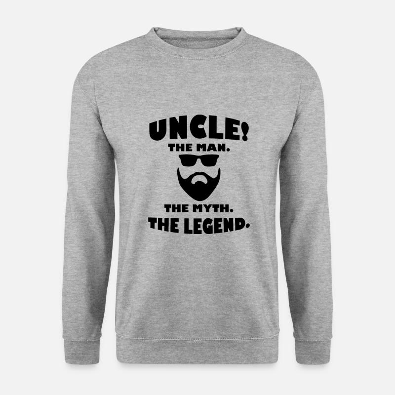 Onkel Legende Bester Onkel Geschenk - Unisex Pullover - Weißgrau meliert