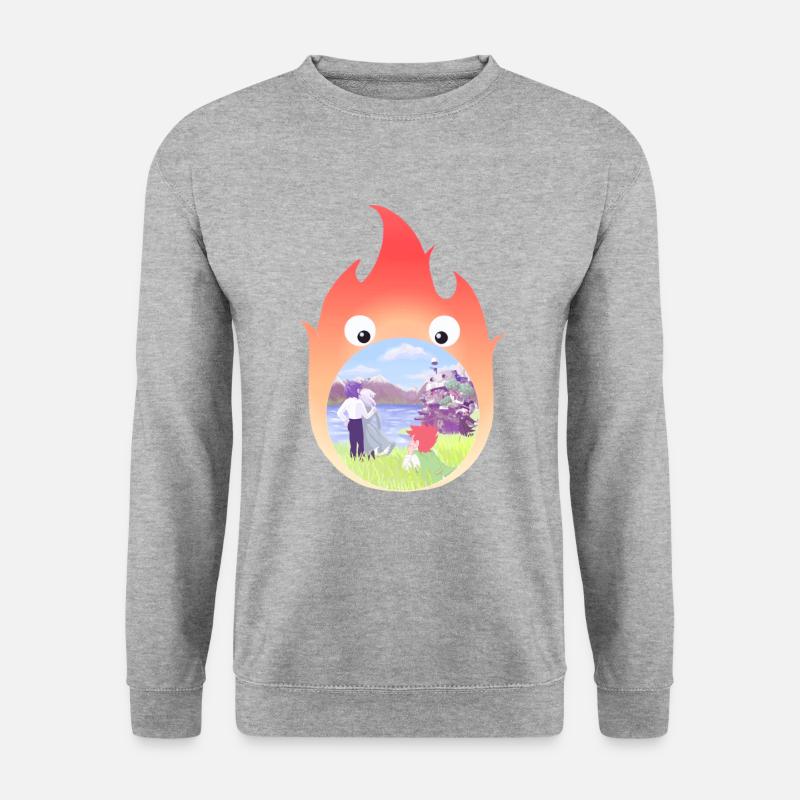 Das ambulante Schloss - Unisex Pullover - Weißgrau meliert