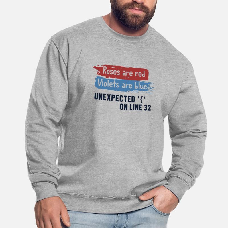 Unexpected { on Line 32 Developer Coder Programmer Sweat-shirt Unisexe