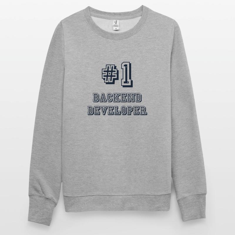 #1 Backend Developer Coder Engineer Software Unisex Sweatshirt