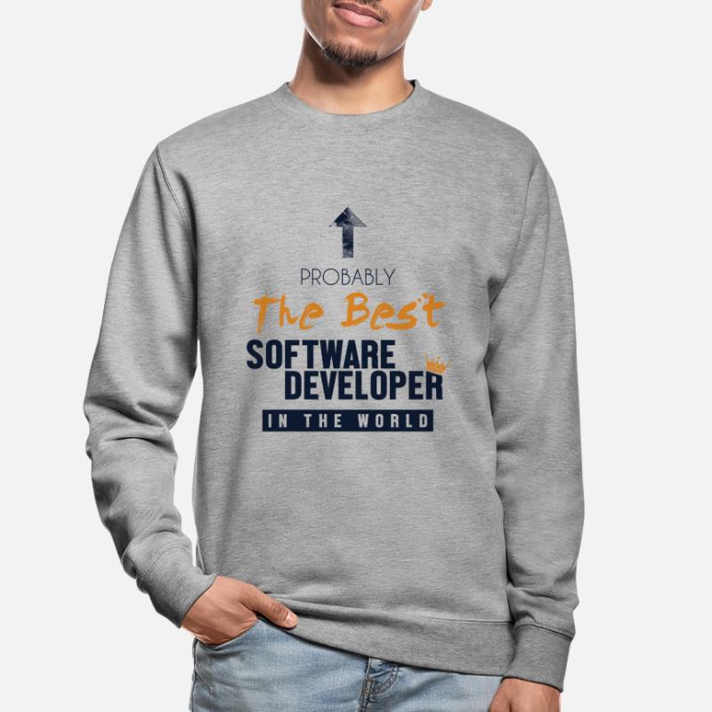 Best Software Developer World Developer Coder Sweat-shirt Unisexe