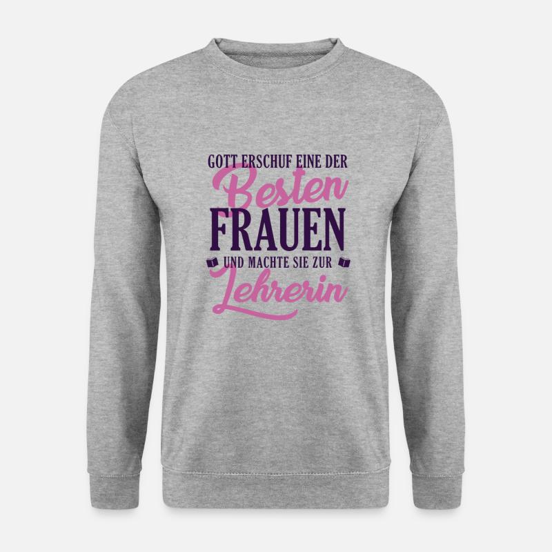 Lehrerin beste Frau Pädagoge Referendar Lehrerin - Unisex Pullover - Weißgrau meliert