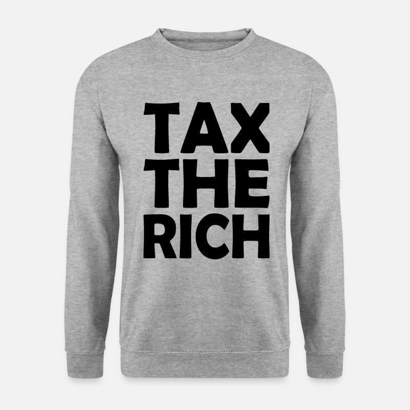 Tax the rich - Unisex Pullover - Weißgrau meliert