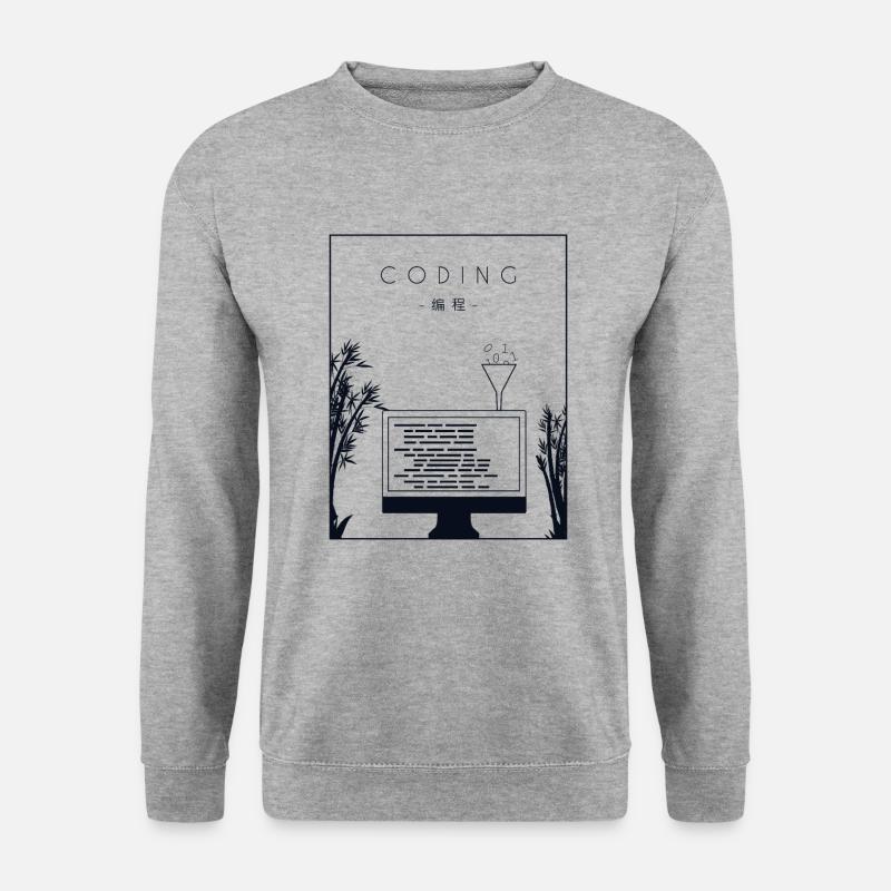 Codage chinois Hanzi Développeur Codeur - Sweat-shirt Unisexe - gris chiné