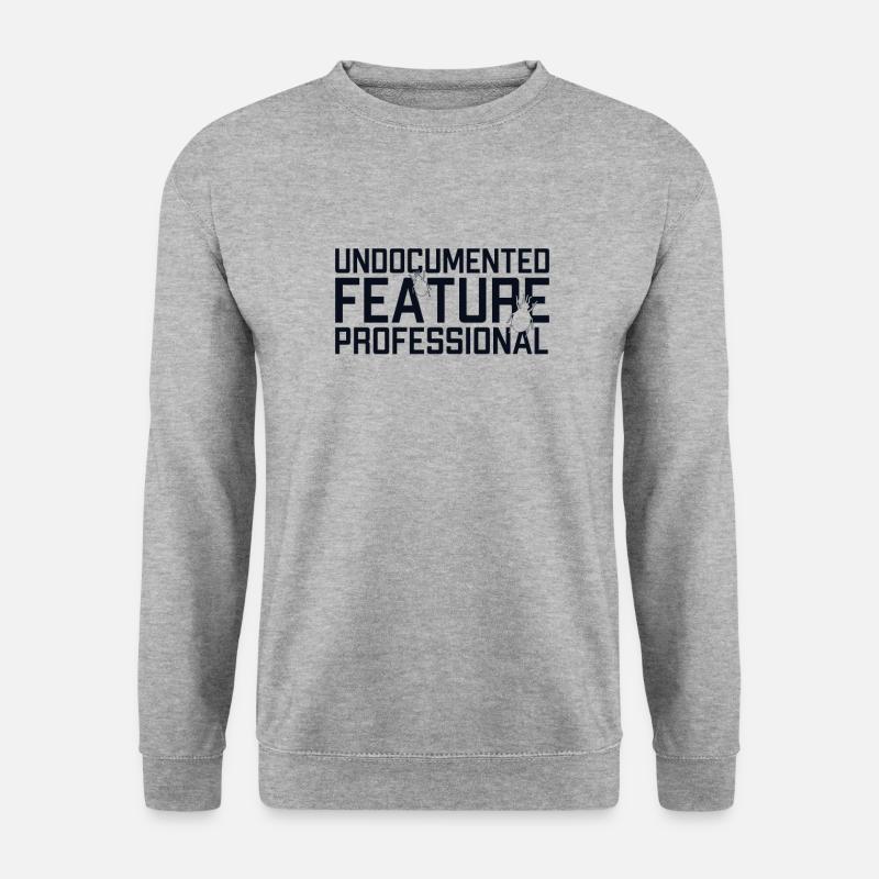 Undocumented Feature Professional Developer - Unisex Pullover - Weißgrau meliert