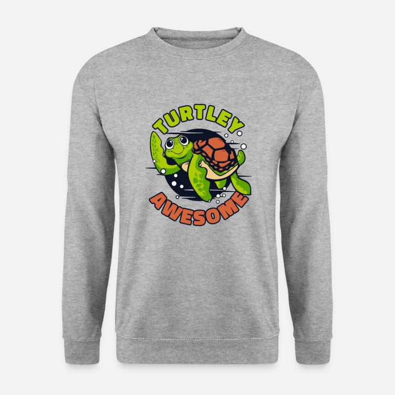 Turtley Awesome Tortoise Turtle - Unisex Sweatshirt - salt & pepper