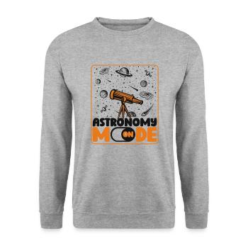 Mode Astronomie Sur Astronomie Photographe Cosmologiste - Sweat-shirt Unisexe - gris chiné - Devant - Alina (178cm) & Michal (187cm)