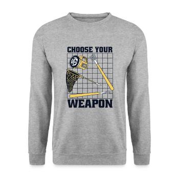 Choose Your Weapon Tadpole Tree Frog Toad - Unisex Sweatshirt - salt & pepper - Front - Alina (178cm) & Michal (187cm)