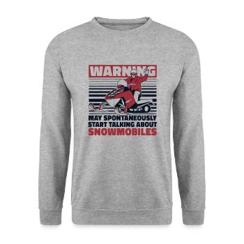 Peut spontanément parler de motoneiges - Sweat-shirt Unisexe - gris chiné - Devant - Alina (178cm) & Michal (187cm)