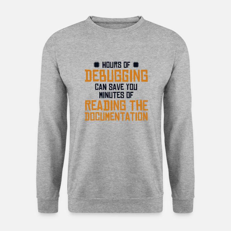 Hours Of Debugging Softwareingenieur Developer - Unisex Pullover - Weißgrau meliert