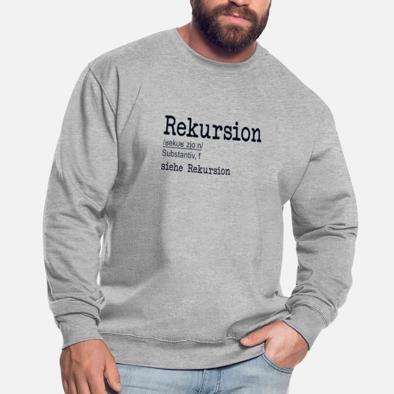 Rekursion Definition Softwareentwickler Coder Unisex Pullover